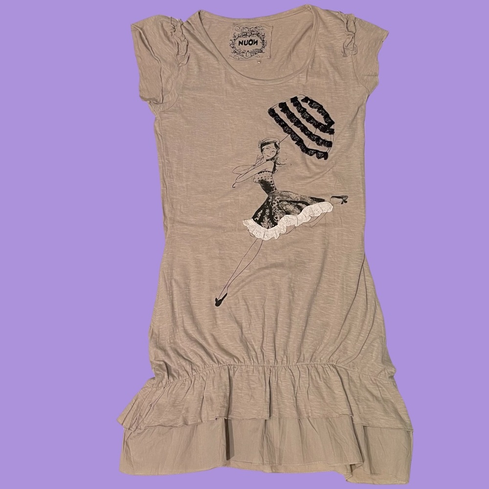 Nuon Gray T Shirt Dress Size Large
